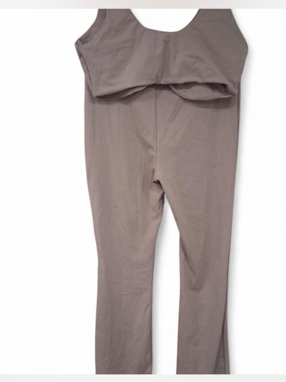 Taupe Scoop Neck Jumpsuit